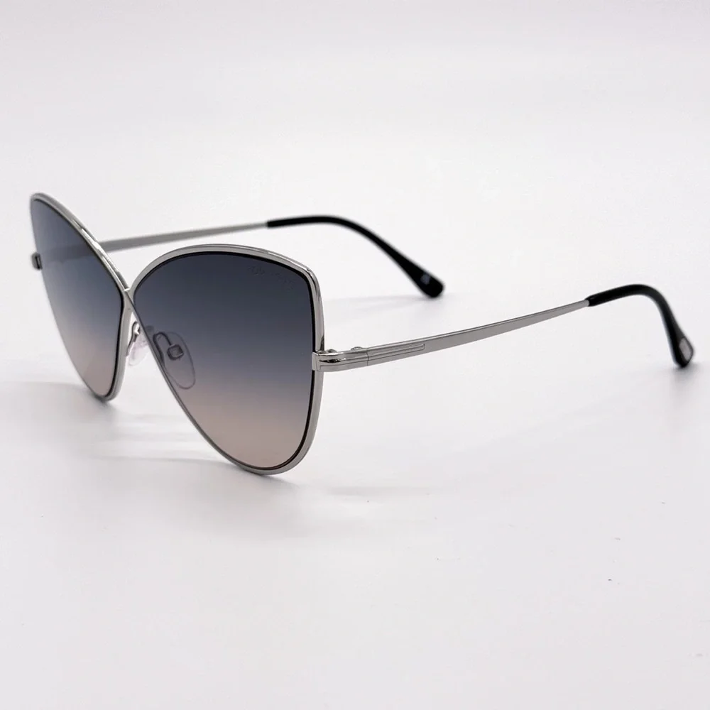 NEW TOM FORD TF569 16B SILVER WOMEN SUNGLASSES ELISE-02 FT0569/S 16B EYEWEAR - Picture 5 of 11
